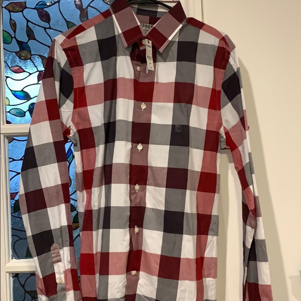 Fitted dress shirt by Express S